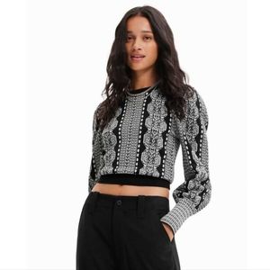 Desigual 🖤 Monsieur Christian Lacroix Balloon Sleeve Sweater